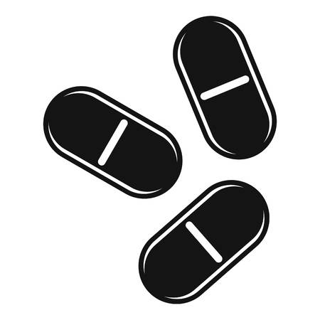 Three pills icon, simple styleのイラスト素材