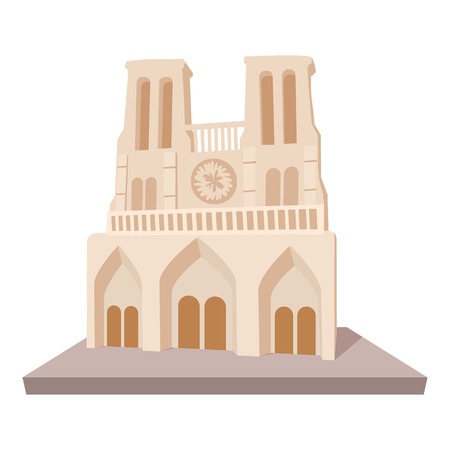 French castle icon, cartoon styleのイラスト素材