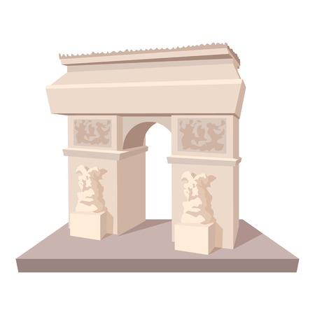 Triumphal arch icon, cartoon styleのイラスト素材