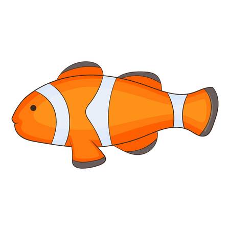 Clown fish icon, cartoon styleのイラスト素材