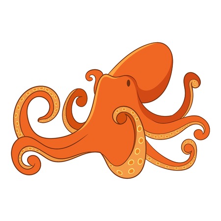 Octopus icon, cartoon styleのイラスト素材