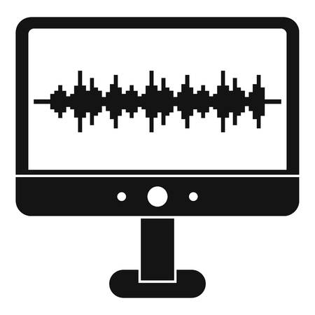 Sound waves icon, simple styleのイラスト素材