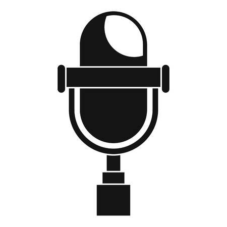 Retro microphone icon, simple styleのイラスト素材
