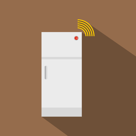 Fridge icon, flat styleのイラスト素材
