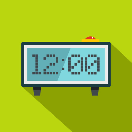 Alarm clock icon, flat styleのイラスト素材