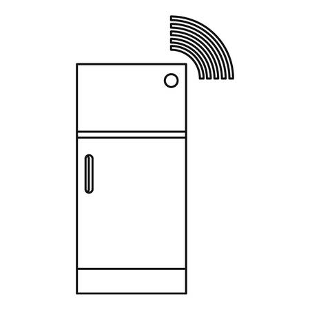 Fridge icon, outline styleのイラスト素材