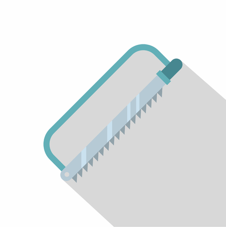 Surgical saw icon, flat styleのイラスト素材