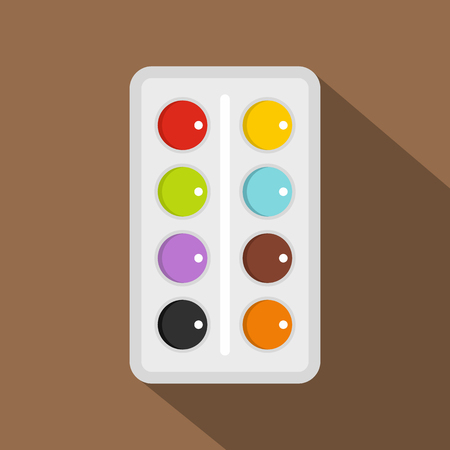 Watercolor icon, flat styleのイラスト素材