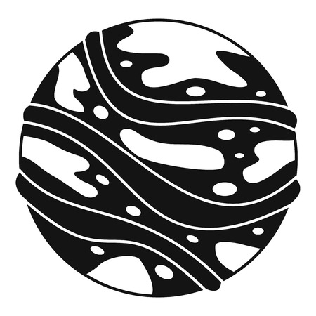 Round planet icon, simple styleのイラスト素材