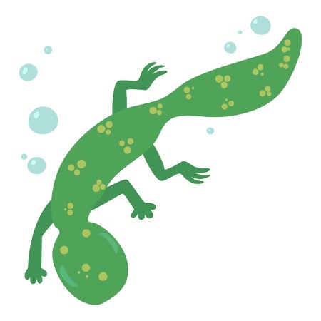 Swimming lizard icon, cartoon styleのイラスト素材