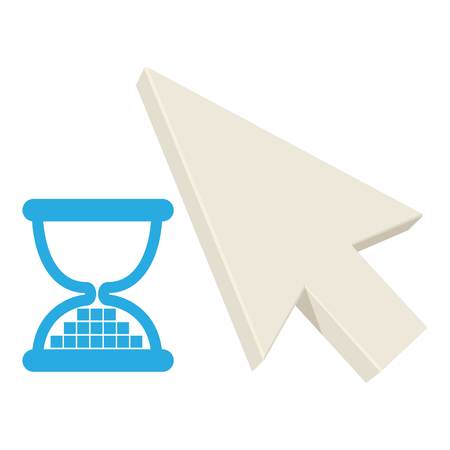 Timing pointer icon, cartoon styleのイラスト素材