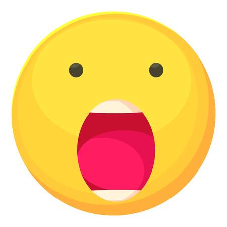 Scared smiley icon, cartoon styleのイラスト素材