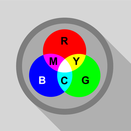 Rgb button icon, flat styleのイラスト素材