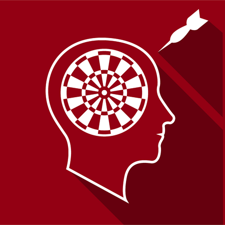 Great brain icon, flat styleのイラスト素材