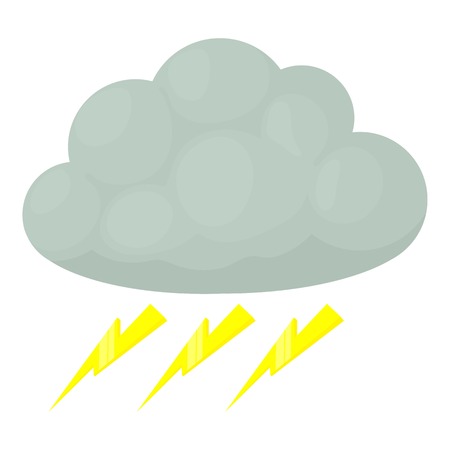 Thunderstorm icon, cartoon styleのイラスト素材