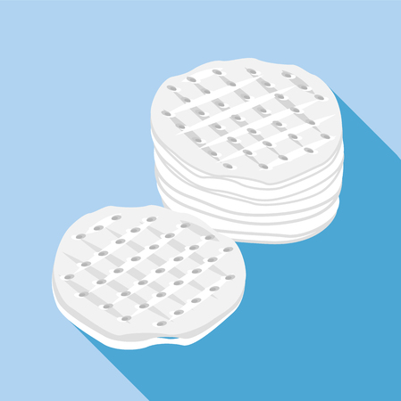 Cotton discs icon, flat styleのイラスト素材