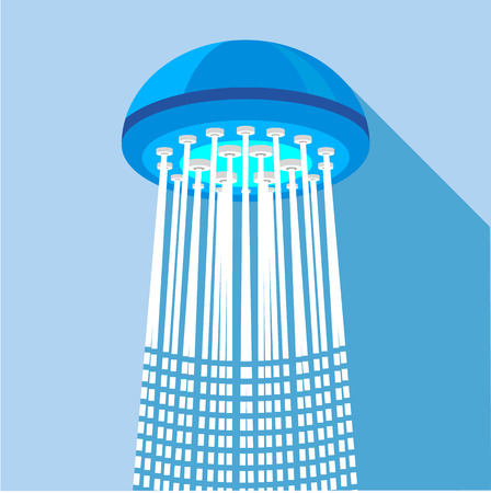 Shower icon, flat styleのイラスト素材