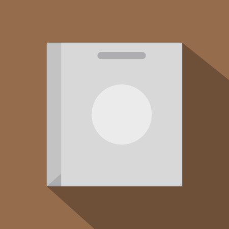 Paper bag icon, flat styleのイラスト素材
