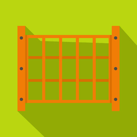 Yard fence icon, flat styleのイラスト素材