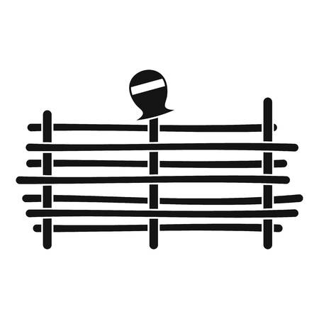 Palisade icon, simple styleのイラスト素材