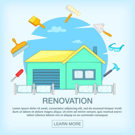 Building process concept repair, cartoon styleのイラスト素材