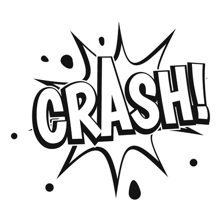Crash explosion icon, simple styleのイラスト素材