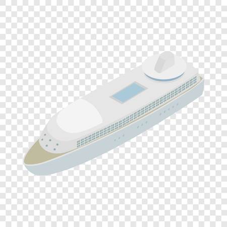 Yacht isometric icon 3d on a transparent background vector illustrationのイラスト素材