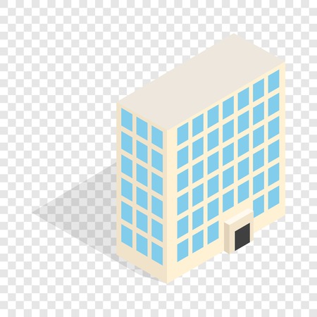 Office building isometric icon 3d on a transparent background vector illustrationのイラスト素材