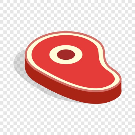 Meat isometric icon 3d on a transparent background vector illustrationのイラスト素材