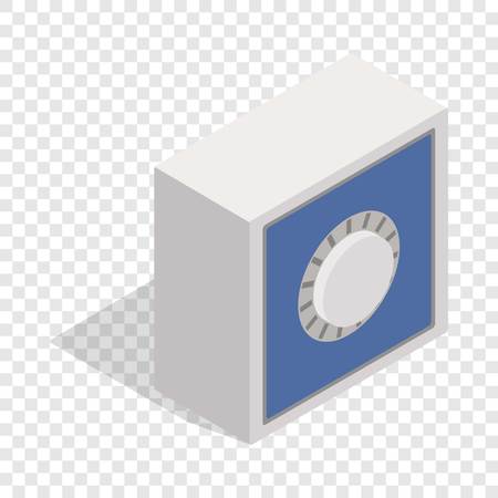 Safety deposit box isometric icon 3d on a transparent background vector illustrationのイラスト素材