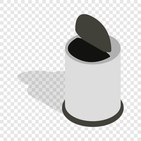 Whitel trash can with pedal isometric iconのイラスト素材