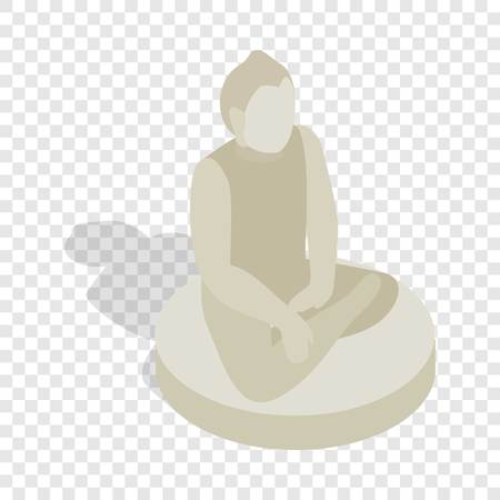 Statue of Buddha isometric iconのイラスト素材