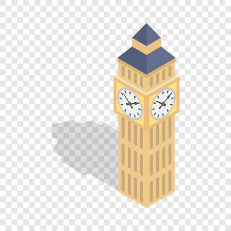 Big Ben isometric iconのイラスト素材