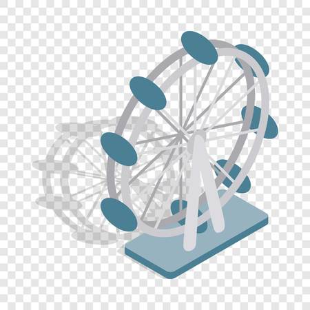 Ferris wheel isometric iconのイラスト素材