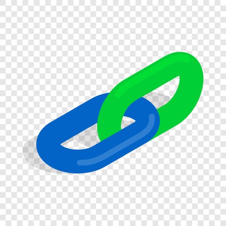 Chain link isometric iconのイラスト素材