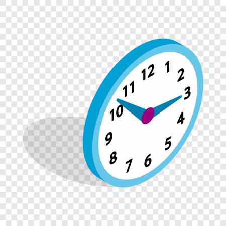 Office clock isometric iconのイラスト素材