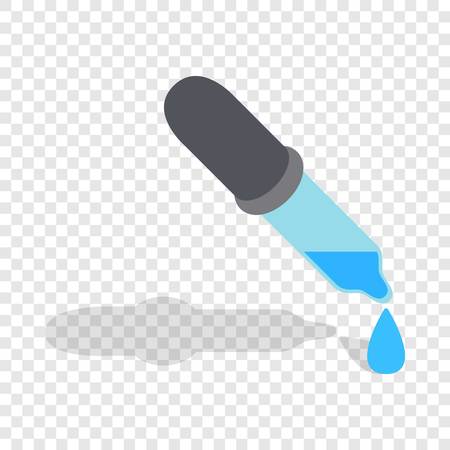 Pipette with drops isometric iconのイラスト素材