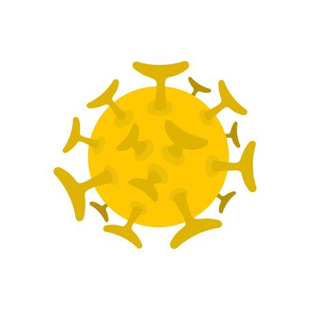 Round viral bacteria icon in flat style isolated on white background vector illustrationのイラスト素材
