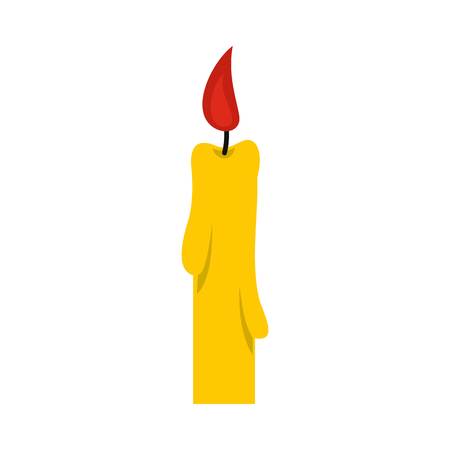 Candle icon, flat styleのイラスト素材