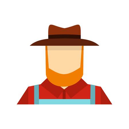 Farmer icon, flat styleのイラスト素材