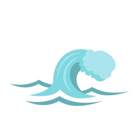 Small wave icon, cartoon styleのイラスト素材