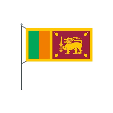 Sri Lanka flag icon, flat styleのイラスト素材