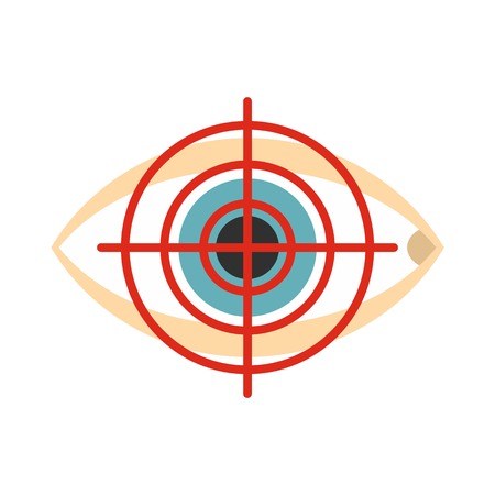 Optician icon, flat styleのイラスト素材