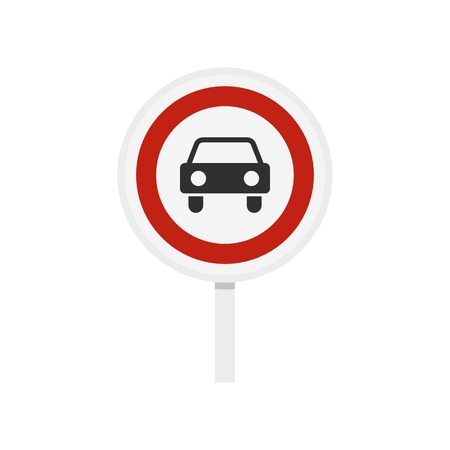 Movement of motor vehicles is forbidden iconのイラスト素材