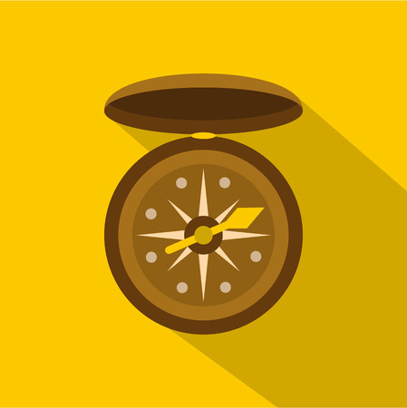 Compass icon, flat styleのイラスト素材
