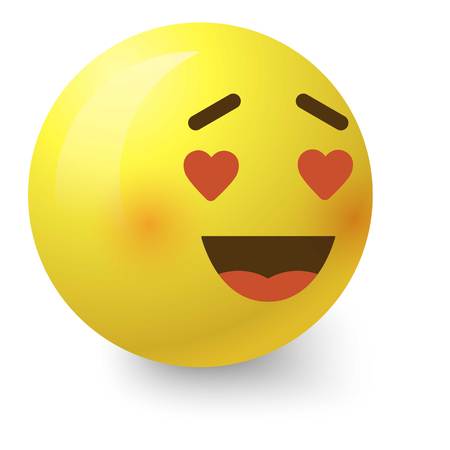 In love smiley icon, cartoon styleのイラスト素材