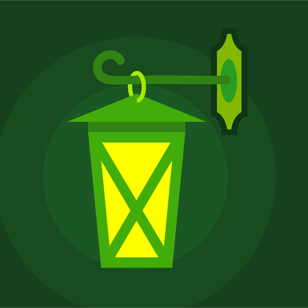 Street light icon, flat styleのイラスト素材