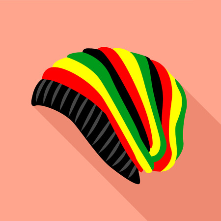 Colored hat icon, flat styleのイラスト素材