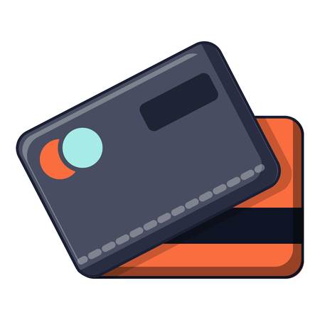 Credit cards icon. Cartoon illustration of credit cards vector icon for webのイラスト素材