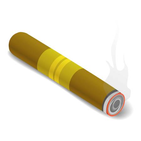 Cigar icon. Isometric 3d illustration of cigar vector icon for webのイラスト素材
